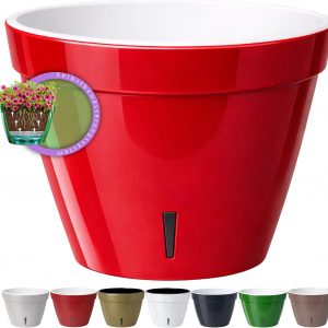 Selbstbewässernder Blumentopf mit Wasserstandsanzeige für den Innenbereich Ø 34 cm, 18 L